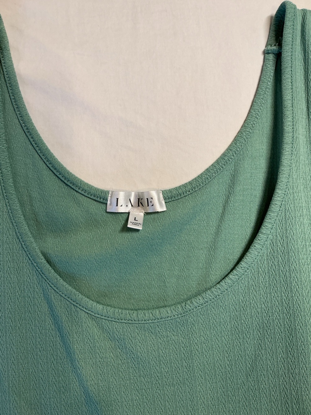 LAKE Mint Green Ribbed Scoop Neck Tank Top and pants set - Large